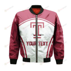 Temple Owls Bomber Jacket 3D Printed Custom Text And Number Curve Style Sport