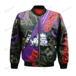 Temple Owls Bomber Jacket 3D Printed Sport Style Keep Go on
