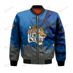 Tennessee State Tigers Bomber Jacket 3D Printed Basketball Net Grunge Pattern