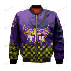 Tennessee Tech Golden Eagles Bomber Jacket 3D Printed Basketball Net Grunge Pattern