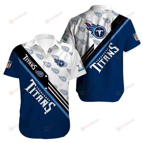 Tennessee Titans Curved Hawaiian Shirt In Blue For Summer