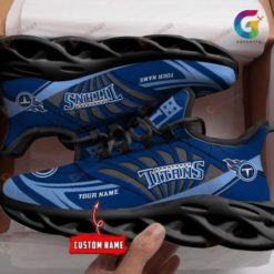 Tennessee Titans Custom Name 3D Max Soul Sneaker Shoes