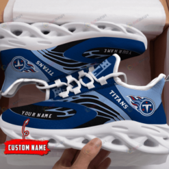 Tennessee Titans Custom Name 3D Max Soul Sneaker Shoes In Blue