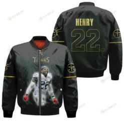 Tennessee Titans Derrick Henry Pattern Bomber Jacket - Black