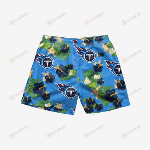 Tennessee Titans Floral Hawaiian Men Shorts Swim Trunks - Print Shorts