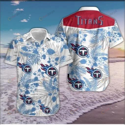 Tennessee Titans Hibiscus Curved Hawaiian Shirt Beach Short Shirt
