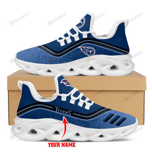 Tennessee Titans Logo Border Pattern Custom Name 3D Max Soul Sneaker Shoes