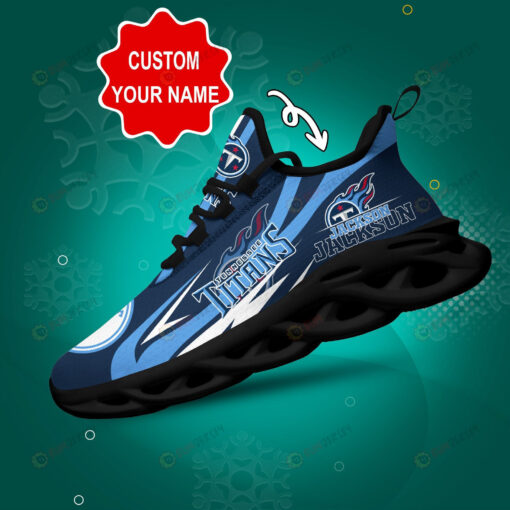 Tennessee Titans Logo Line Pattern Custom Name 3D Max Soul Sneaker Shoes