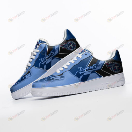 Tennessee Titans Logo Pattern Air Force 1 Printed In Titan Blue