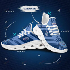 Tennessee Titans Logo Pattern Custom Name 3D Max Soul Sneaker Shoes