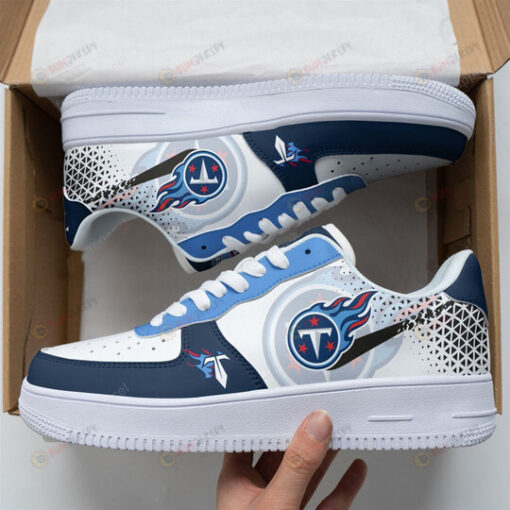 Tennessee Titans Shadow Logo Pattern Air Force 1 Printed