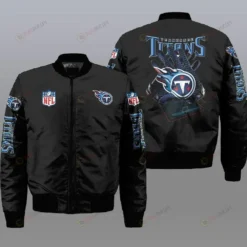Tennessee Titans Team Logo Bomber Jacket - Black