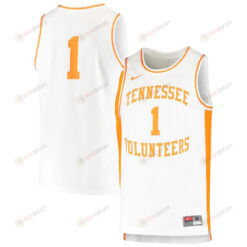 Tennessee Volunteers 1 Retro Basketball Men Jersey - White