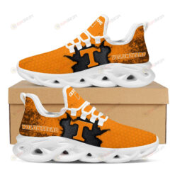 Tennessee Volunteers Cracked Design Custom Name Pattern 3D Max Soul Sneaker Shoes