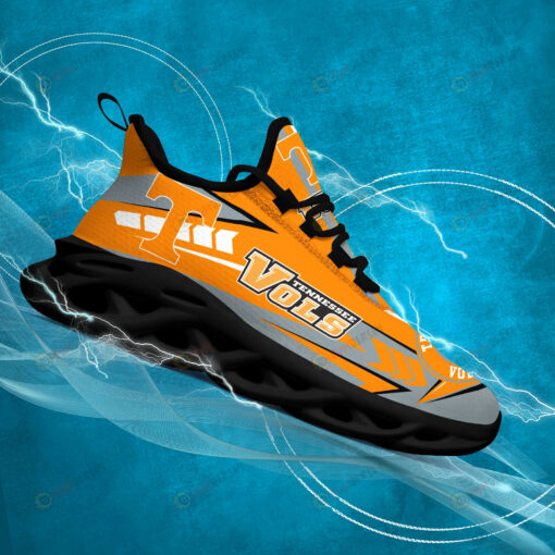 Tennessee Volunteers Logo Pattern 3D Max Soul Sneaker Shoes In Orange Gray