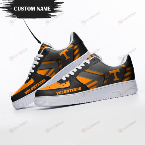 Tennessee Volunteers Logo Pattern Custom Name Air Force 1 Printed In Black Orange