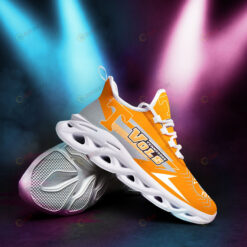 Tennessee Volunteers Logo Stripe Pattern 3D Max Soul Sneaker Shoes In Orange