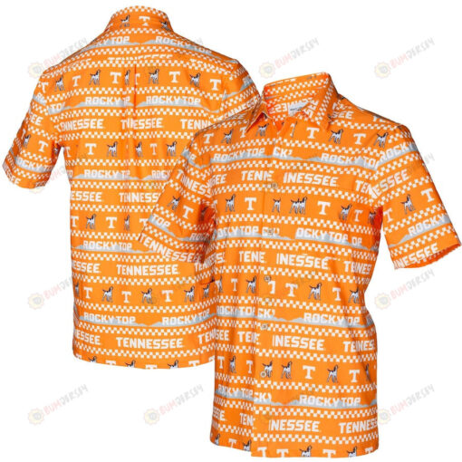 Tennessee Volunteers Tennessee Orange Floral Button-Up Hawaiian Shirt