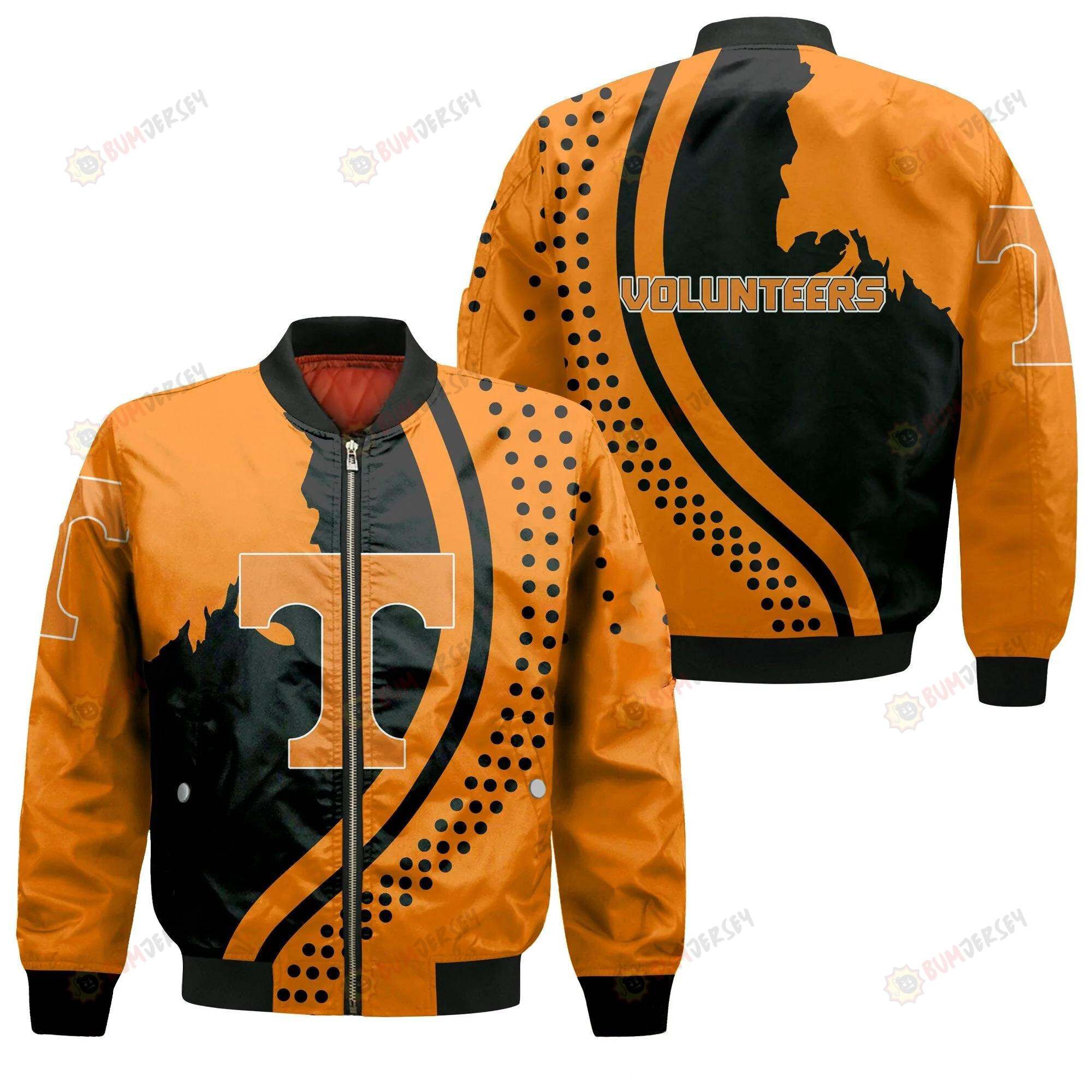 Tennessee Volunteers - USA Map Bomber Jacket 3D Printed