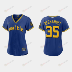 Teoscar Hernandez 35 Seattle Mariners 2023 City Connect Game Jersey - Women's Royal