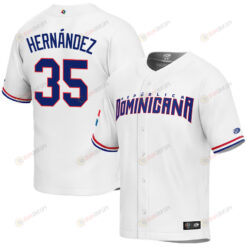 Teoscar Hern?ndez 35 Dominican Republic Baseball 2023 World Baseball Classic Jersey - White