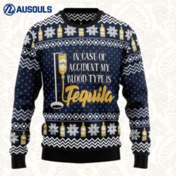 Tequila My Blood Type Ugly Sweaters For Men Women Unisex