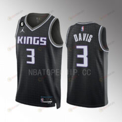 Terence Davis 3 Sacramento Kings Black Men Jersey 2022-23 Statement Edition Swingman