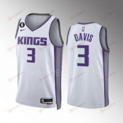 Terence Davis 3 Sacramento Kings White Men Jersey 2022-23 Association Edition Swingman