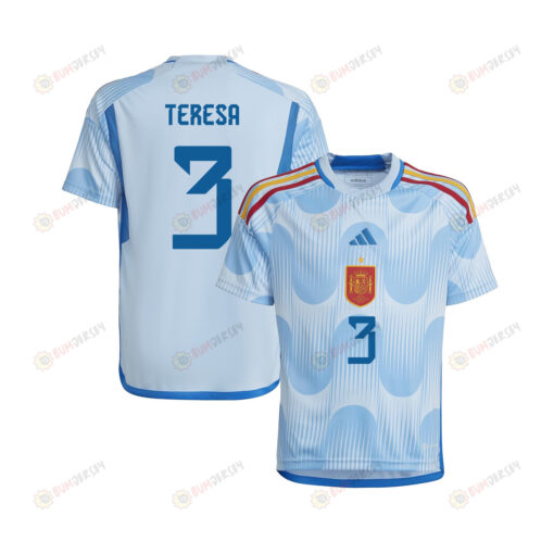 Teresa Abelleira 3 Spain 1 Star Women's National Team 2023-24 World Cup Away Jersey