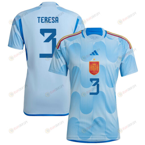 Teresa Abelleira 3 Spain 1 Star Women's National Team 2023-24 World Cup Away WOMEN Jersey