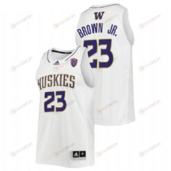 Terrell Brown Jr. 23 Washington Huskies 2022 College Basketball Men Jersey - White