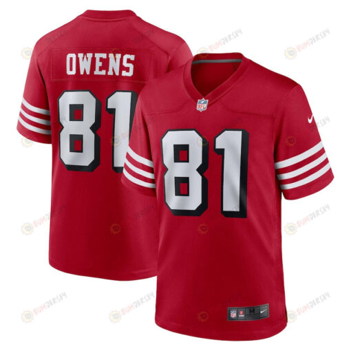 Terrell Owens 81 San Francisco 49ers Retired Alternate Game Jersey - Scarlet