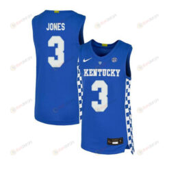 Terrence Jones 3 Kentucky Wildcats Elite Basketball Men Jersey - Royal Blue