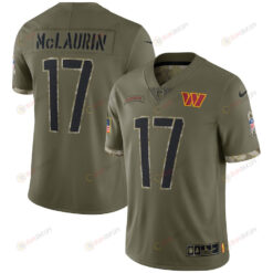 Terry McLaurin 17 Washington Commanders 2022 Salute To Service Limited Jersey - Olive