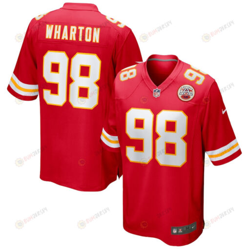 Tershawn Wharton 98 Kansas City Chiefs Game Men Jersey - Red