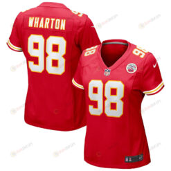 Tershawn Wharton 98 Kansas City Chiefs Game Women Jersey - Red