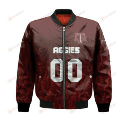 Texas A&M Aggies Bomber Jacket 3D Printed Team Logo Custom Text And Number