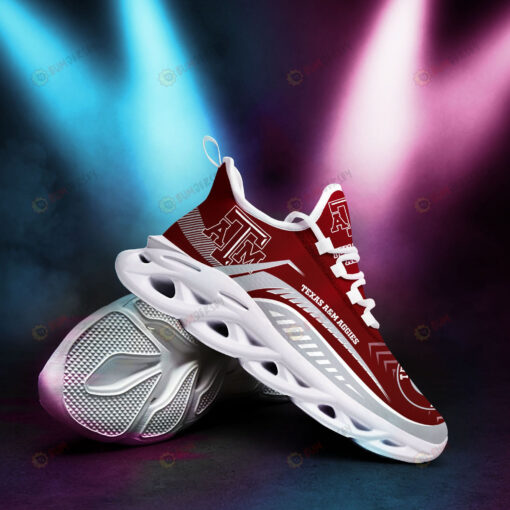 Texas A&M Aggies Logo Border Pattern 3D Max Soul Sneaker Shoes