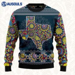 Texas Blue Mandala Ugly Sweaters For Men Women Unisex