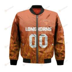 Texas Longhorns Bomber Jacket 3D Printed Team Logo Custom Text And Number