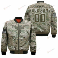 Texas Longhorns Camouflage Customized Pattern Bomber Jacket
