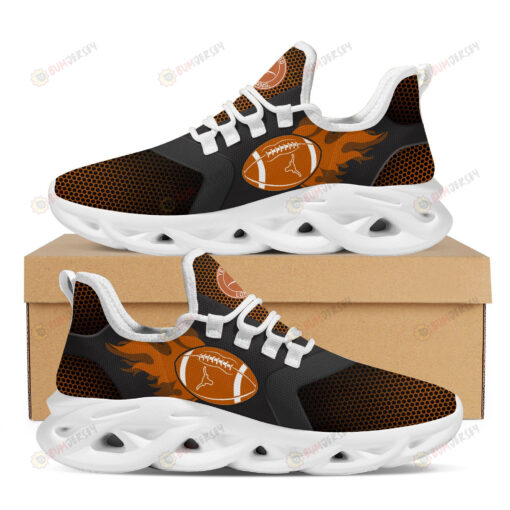 Texas Longhorns Fire Ball Logo Pattern 3D Max Soul Sneaker Shoes