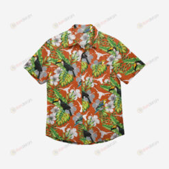 Texas Longhorns Floral Button Up Hawaiian Shirt