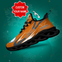 Texas Longhorns Logo Line Pattern Custom Name 3D Max Soul Sneaker Shoes