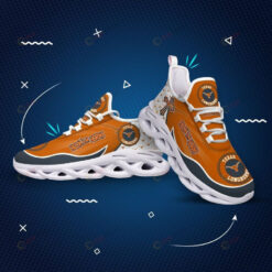 Texas Longhorns Logo Pattern 3D Max Soul Sneaker Shoes In Burnt Orange