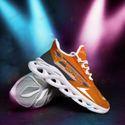 Texas Longhorns Logo Pattern 3D Max Soul Sneaker Shoes In Orange