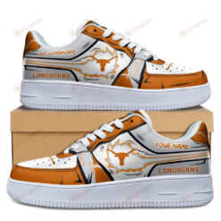 Texas Longhorns Logo Pattern Custom Name Air Force 1 Printed