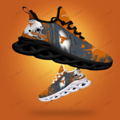 Texas Longhorns Logo Torn And Splatter Pattern 3D Max Soul Sneaker Shoes