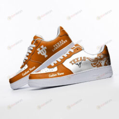 Texas Longhorns Mascot Logo Pattern Custom Name Air Force 1 Printed