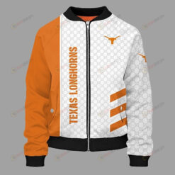 Texas Longhorns NCAA Orange White Bomber Jacket 3D Printed Logo